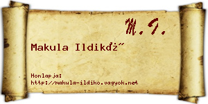 Makula Ildikó névjegykártya