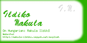 ildiko makula business card